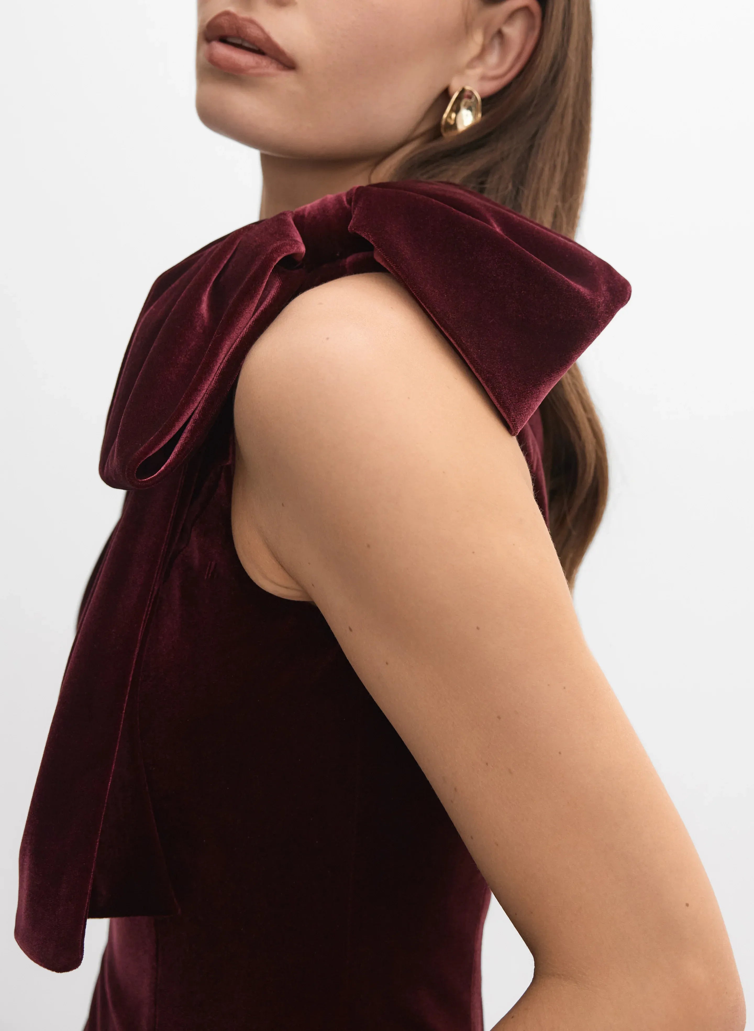 Unique Mermaid One-Shoulder Sleeveless Velvet Floor-Length Prom Dress